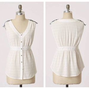 Anthropologie Odille Casement White Blouse